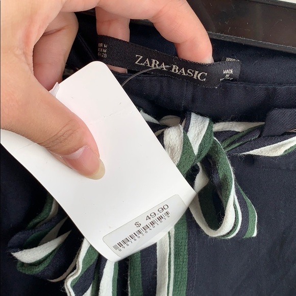 NWT Zara paper bag tie waist pants size medium - Picture 3 of 3